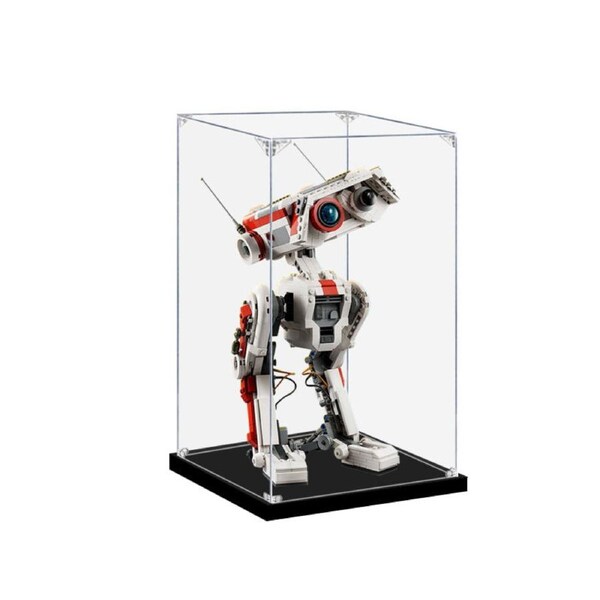 Acrylic Display Case for LEGO 75335 Star Wars BD-1 Figure Storage Box Dust Proof Glue Free
