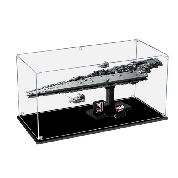 Acrylic Display Case for LEGO 75356 Star Wars Executor Super Star Destroyer Figure Storage Box Dust Proof Glue Free