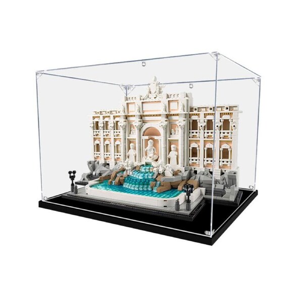 Acrylic Display Case for LEGO 21062 Architecture Trevi Fountain Figure Storage Box Dust Proof Glue Free