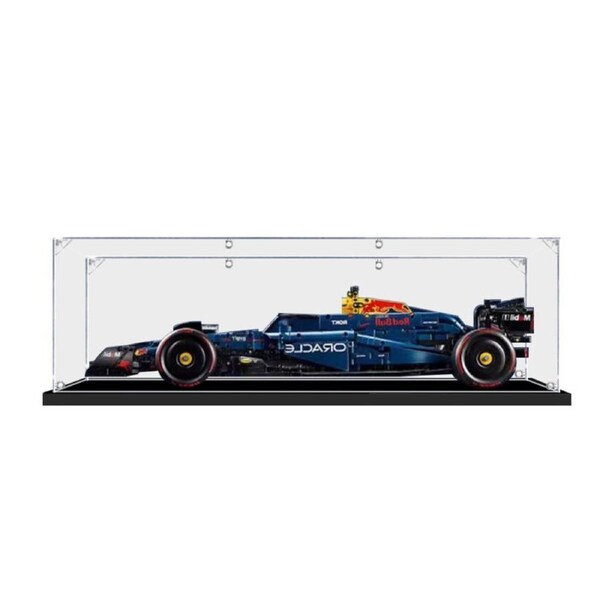 Acrylic Display Case for LEGO 42206 Technic Oracle Red Bull Racing RB20 F1 Car Figure Storage Box Dust Proof Glue Free