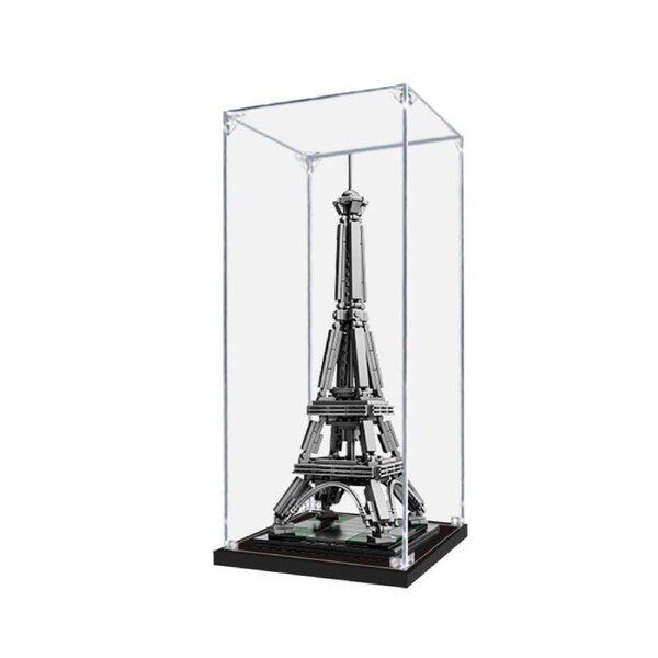 Acrylic Display Case for LEGO 21019 Architecture The Eiffel Tower Figure Storage Box Dust Proof Glue Free