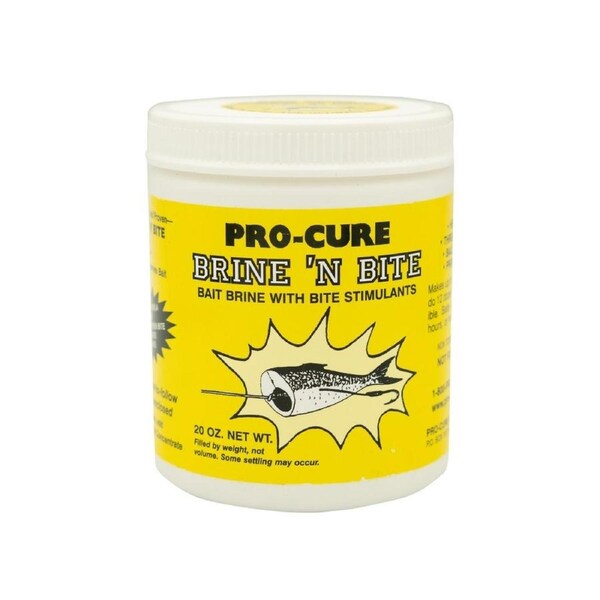 20oz Tub of Pro-Cure Brine 'N Bite Bait Toughener With Bite Stimulants