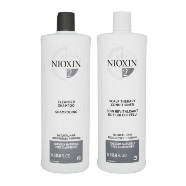 Nioxin System 2 Cleanser Shampoo and Revitalising Conditioner 1 Litre (1000mL) Duo