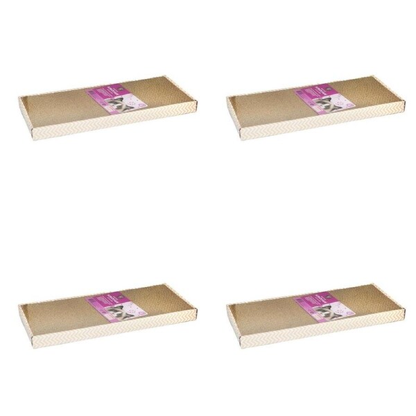 4PK Dudley's World Of Pets Durable Paper Cardboard Cat Scratcher Furniture Flat