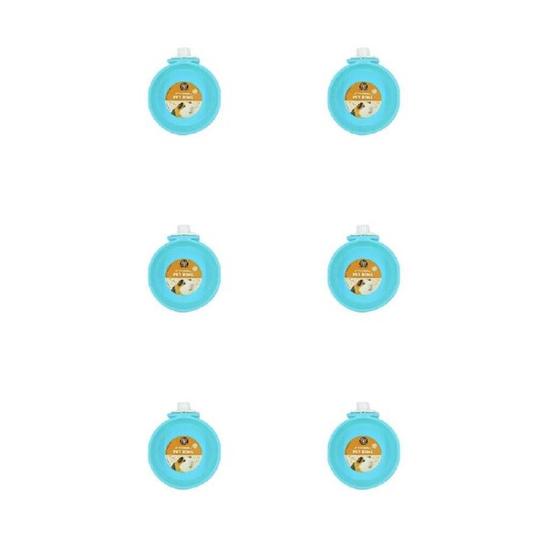 6PK Dudley's World Of Pets Cage Attachable Feeding Bowl/Container Assorted Small