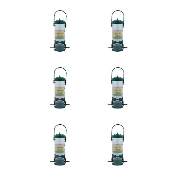 6PK Antheia Green Homewares Garden Fillable Seed Bird Feeder Dark Green 20cm