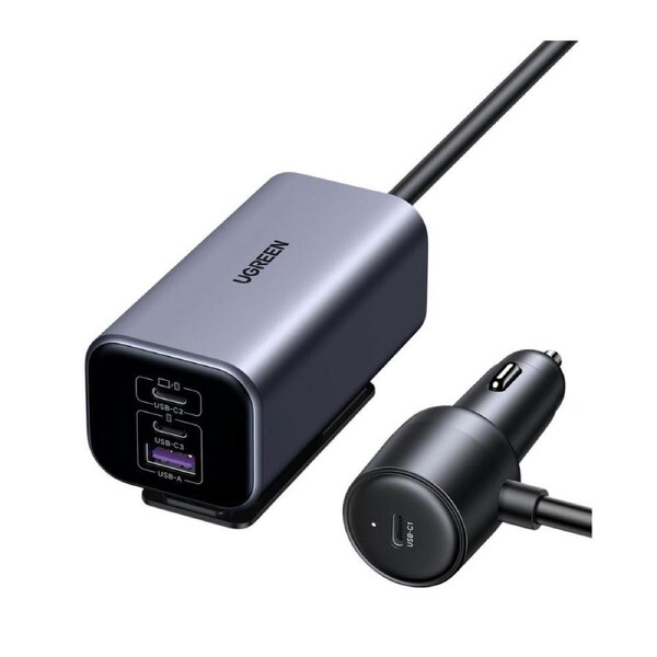 UGREEN 150W GaN Car Charger: 4 Ports Fast Charging