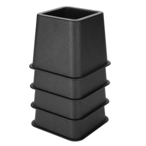 Furniture Raisers Risers Chair Bed Riser Stands Elephant Feet Leg Extender Black - 4 to 8pcs Black 4pcs