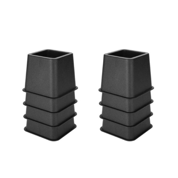 Furniture Raisers Risers Chair Bed Riser Stands Elephant Feet Leg Extender Black - 4 to 8pcs Black 8pcs