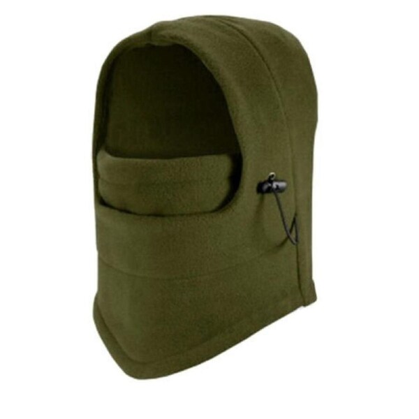 Balaclava Winter Thermal Fleece Hood Cap Ski Face Mask Hat Neck Warmer Green