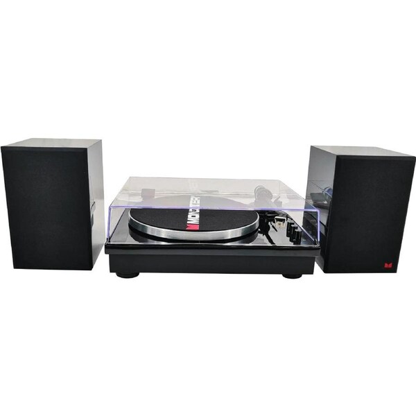 Monster MT-TT03-AU 2-Speed Turntable with 2 Speakers - Black