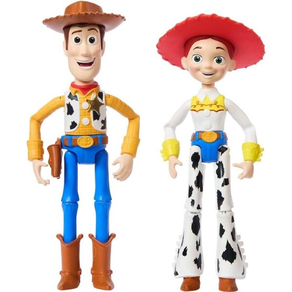 Disney Pixar - Woody & Jessie Action Figure Pack 7-inch Scale Posable 2pk - Mattel