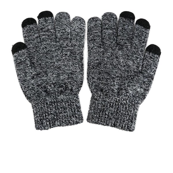 Women Men Warm Touch Screen Soft Wool Winter Gloves Warmer Mobile Phone Black