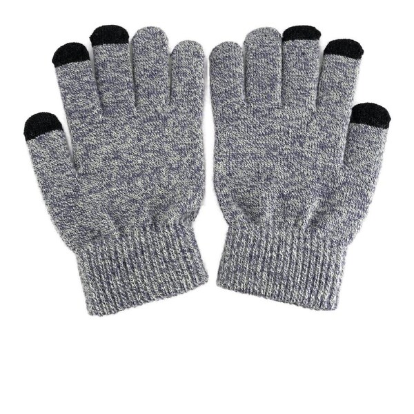 Women Men Warm Touch Screen Soft Wool Winter Gloves Warmer Mobile Phone Grey