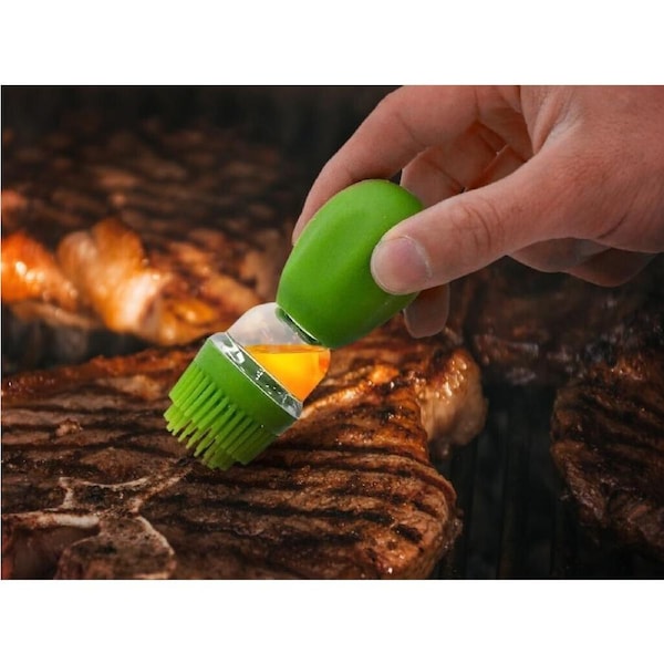 2-in-1 Silicone Basting Bottle Brush for Cooking, Baking & BBQ - 180ml