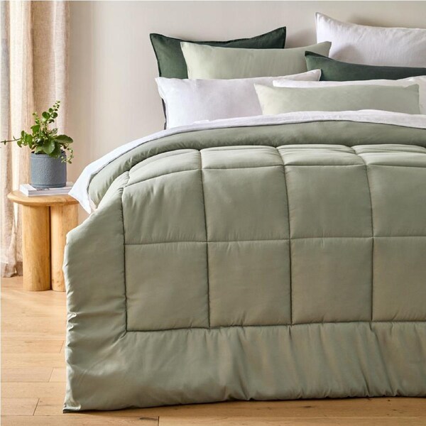 Adorn Living Drew Comforter Set - Sage - Single/Double