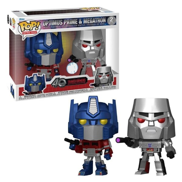 Funko POP Transformers Optimus Prime & Megatron Metallic 2 Pack Vinyl Figure