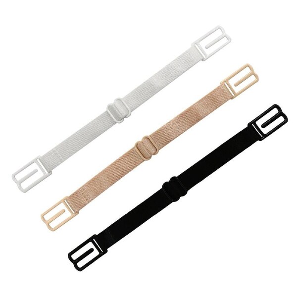 Adjustable Band Bra Strap Holder Lady Nonslip Elastic Strap Racer Clip 3PCS