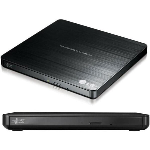 LG GP60NB50 8x Ultra Slim Portable External USB DVD Drive Burner - M Disc Silent Play Jamless Play