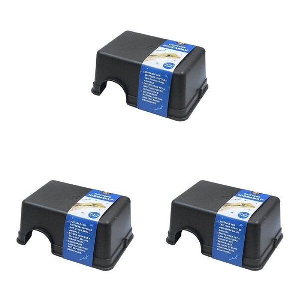 3PK Dudley's World Of Pets Plastic Critter Hideaway/Nesting Hiding Large 17.5cm