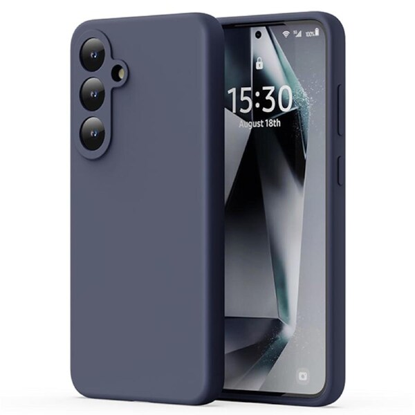 ZUSLAB Case for Samsung Galaxy S25 Case Nano Silicone Shockproof Gel Rubber Bumper Protective Cover for Samsung (2025) - Navy