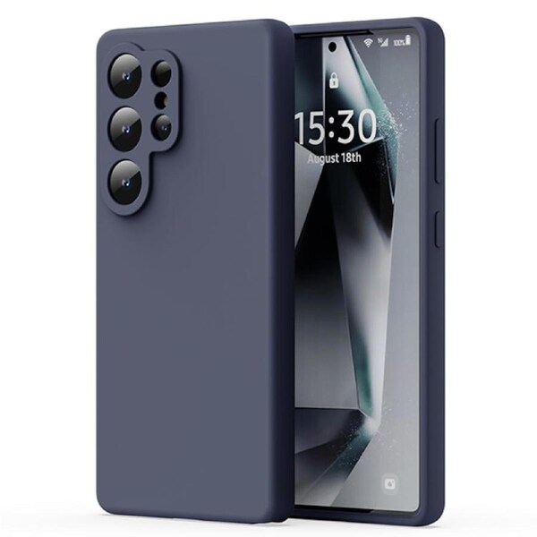 ZUSLAB Case for Samsung Galaxy S25 Ultra Case Nano Silicone Shockproof Gel Rubber Bumper Protective Cover for Samsung (2025) - Navy