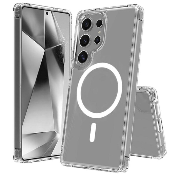 ZUSLAB Magnetic Case for Samsung Galaxy S25 ultra Slim Hybrid Pro Protective Heavy Duty Shockproof Cover For Samsung (2025) - Clear