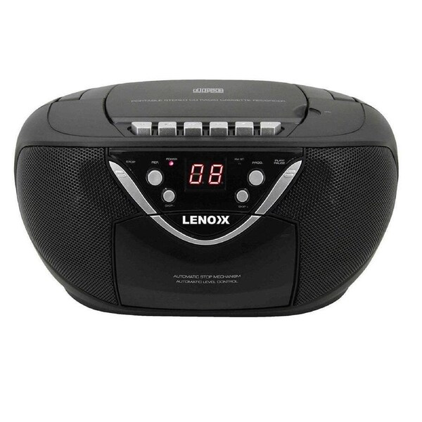 Lenoxx Portable CD/Cassette Player with AM/FM Radio Speaker
