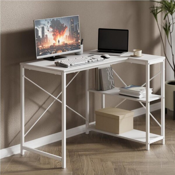 Zinus Computer Desk 101cm L shape Home Office Storage Laptop