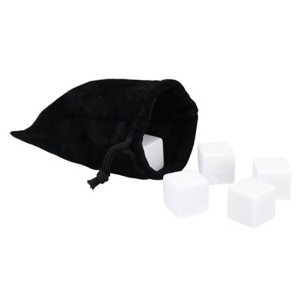 9pc Barcraft Gin Stones/Ice Cubes Reusable Cooling Rocks w/ Pouch Set White