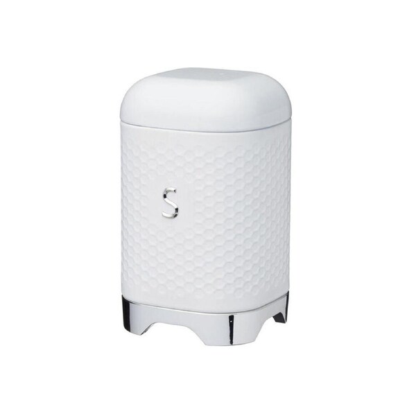 Kitchen Craft Lovello Retro Stainless Steel Sugar Jar Container 19cm Ice White