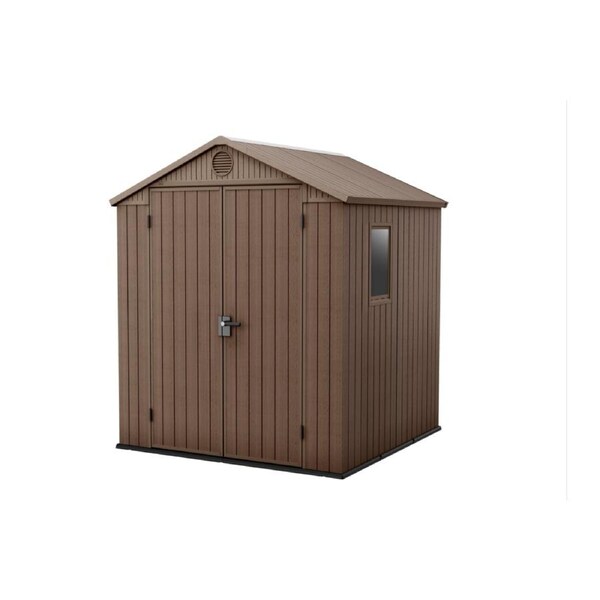 Keter Darwin 6x6 Garden Shed - Brown (1.9 x 1.8m)