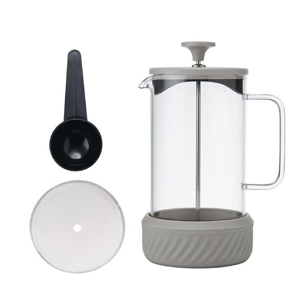 3pc La Cafetiere Zero 8-Cup No Mess French Press Coffee Brewer/Maker 1L Latte