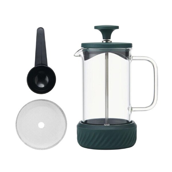 3pc La Cafetiere Zero 3-Cup No Mess French Press Coffee Brewer/Maker Green