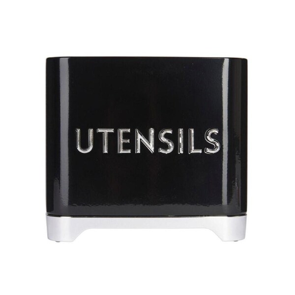 Kitchen Craft Lovello Carbon Steel Utensil Tin Holder Kitchen Rack Black