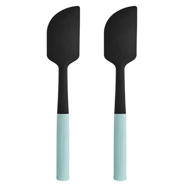 2PK Kitchenaid Soft Grip Plastic Scraper Spatula Cooking Utensil Mineral Water