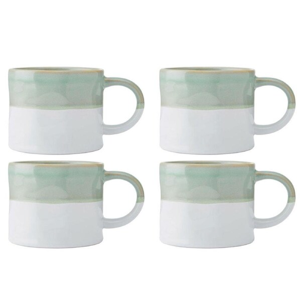 4PK Mikasa 350ml Ombre Coffee Mug Cup Stoneware Drinkware w/ Handle Blue/White