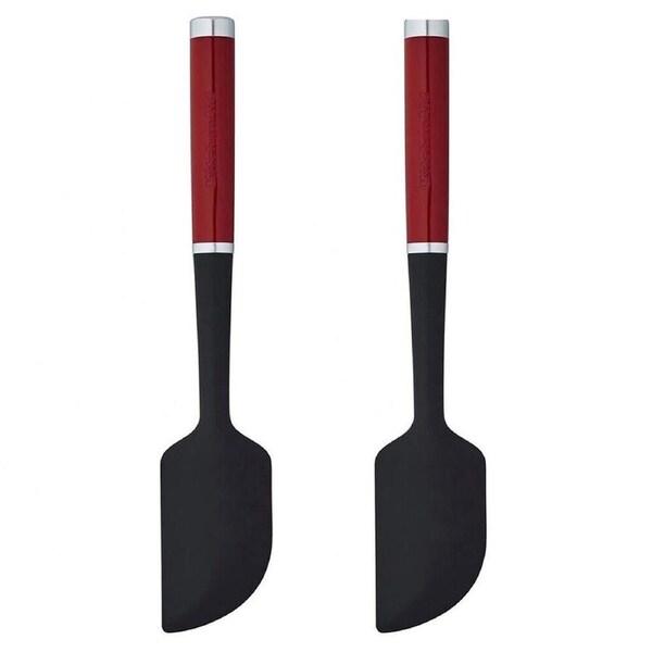 2PK KitchenAid Silicone Scraper Spatula Pastry Baking/Cooking Utensil Empire Red