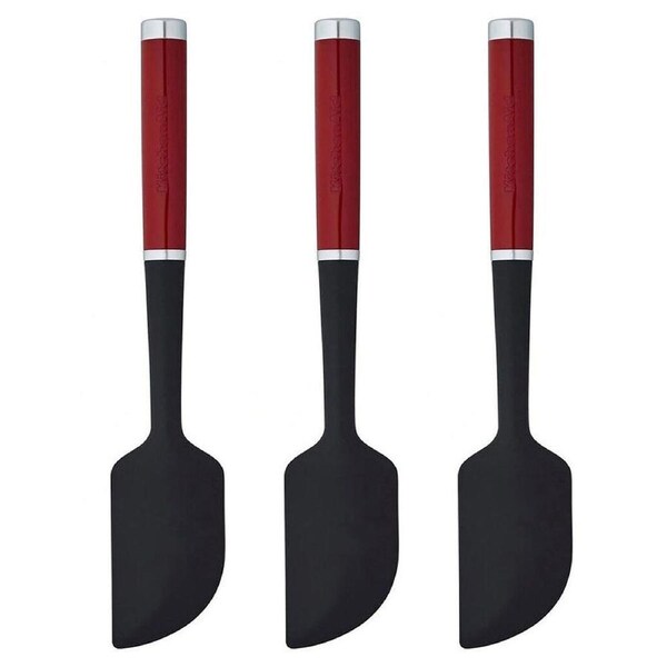 3PK KitchenAid Silicone Scraper Spatula Pastry Baking/Cooking Utensil Empire Red
