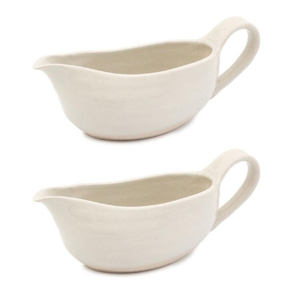 2PK Jamie Oliver Big Love Great 400ml Gravy Boat Stoneware Container w/Handle WH