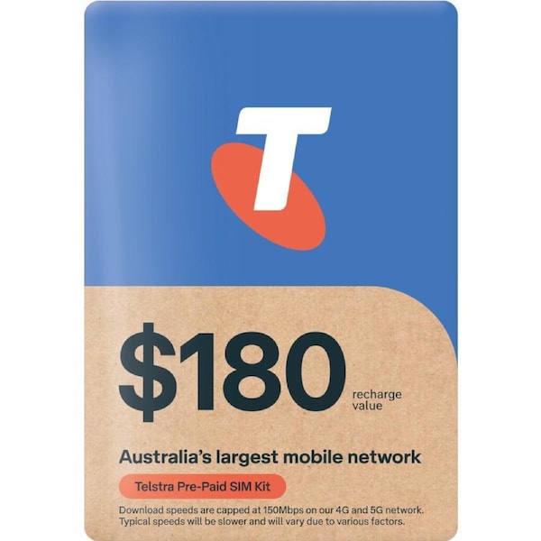 Telstra Prepaid Sim Kit $180 AUD**