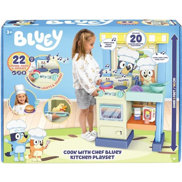 Bluey Cook with Chef Bluey Kitchen Playset