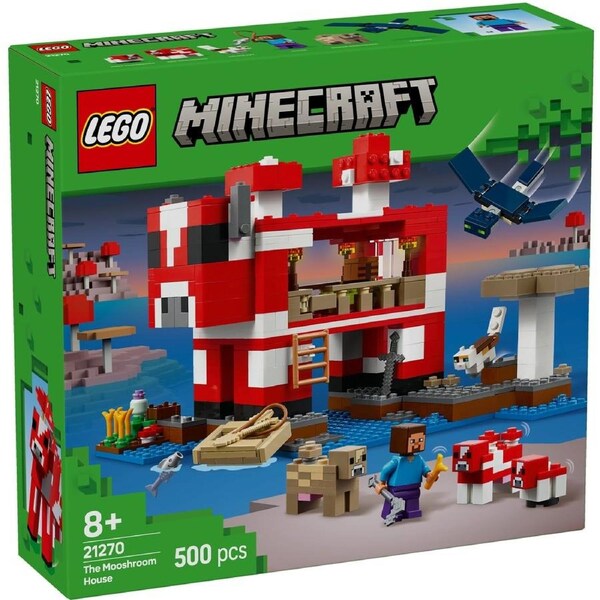 LEGO Minecraft The Mooshroom House Island Gamer Kit Toy for Kids 21270