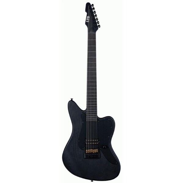 ESP LTD AW-XJ7 Baritone 7-String Guitar with EverTune, Black Satin Finish