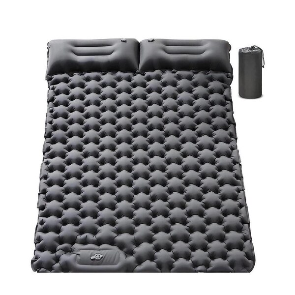 Double Camping Sleeping Pad Self Inflating Thick Air Bed Mattress Outdoor Hiking