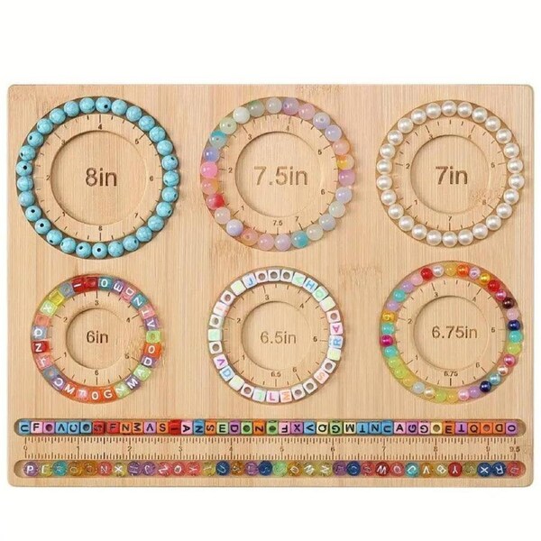 Wooden Beading Plate DIY Bead Design Plate String Crafting Bead Finishing Tool