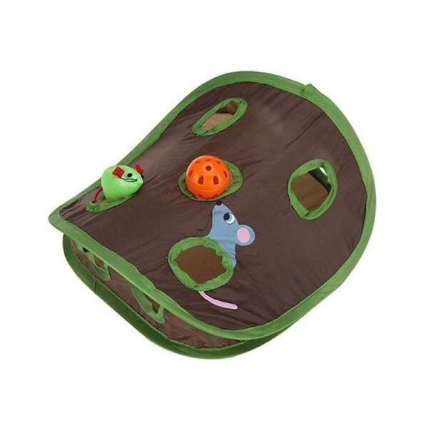 Cat Cave Collapsible Pet Bed Cat Toys Mouse Scratching Play Toy for Cats Kittens