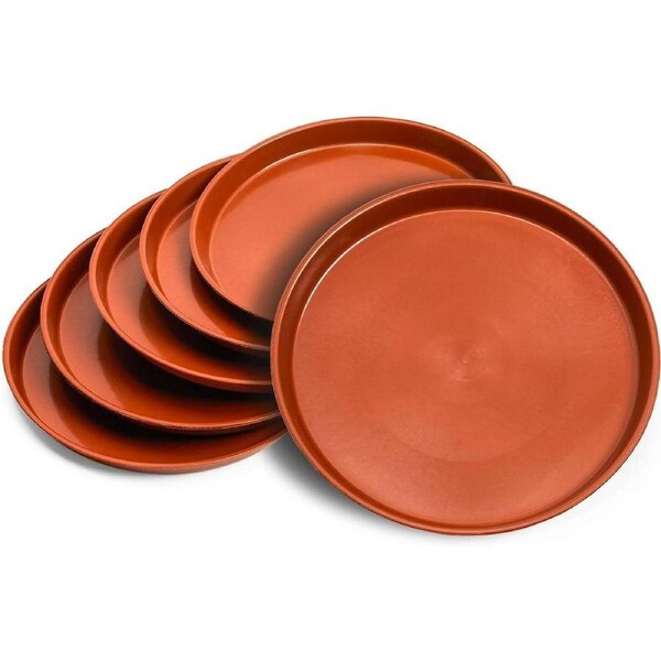 6pcs Plastic Flower Pot Tray Round Base Catcher Gardening Pots Drip Tray