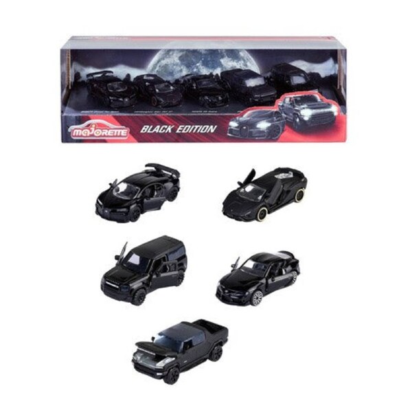 Majorette - Black Edition 2nd Series 5 Model Cars Gift Pack