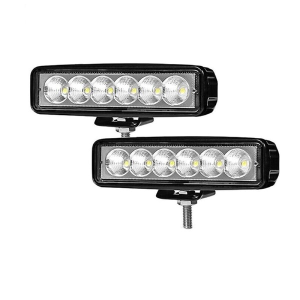 OZNALA 2PCS 6 LED Deck Marine Spreader Flood Reverse 4WD Driving Spot Work Light Fog Lights Bar VAN RV Boat Yacht Caravans